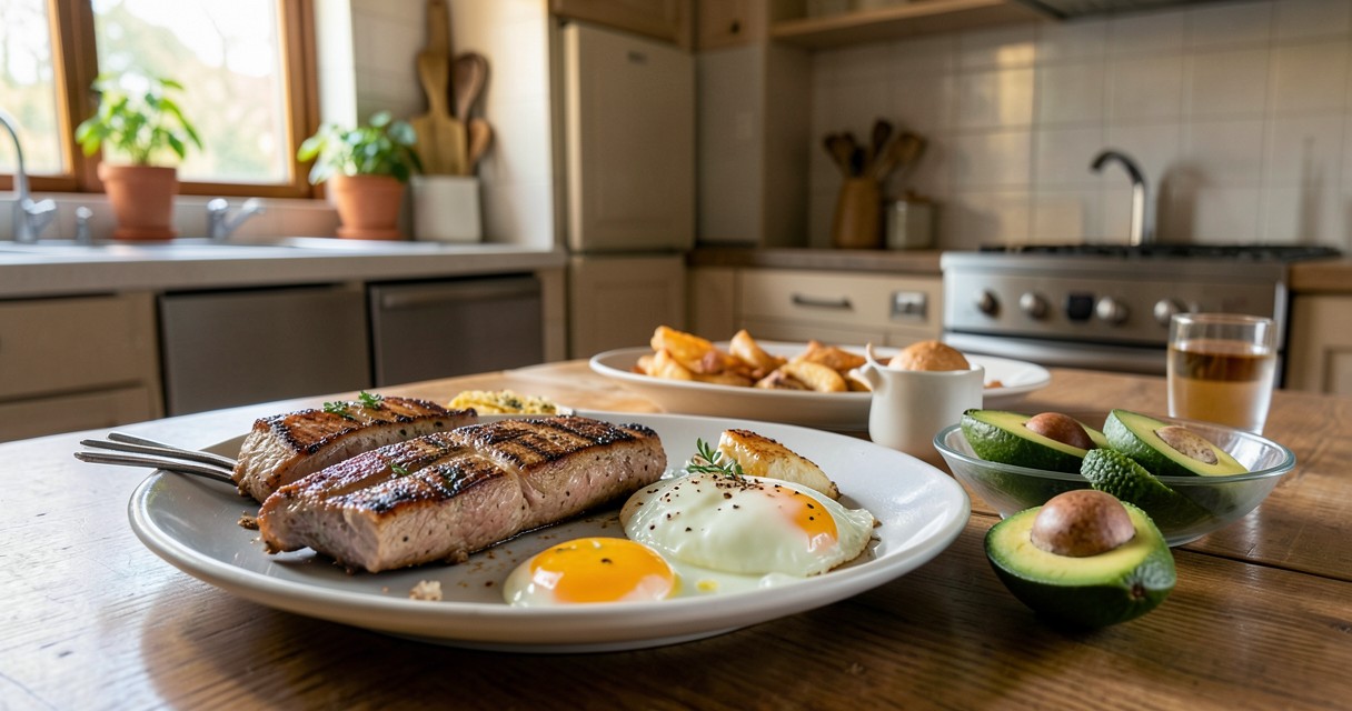 Colazione keto: idee e varianti — Colazione keto con carne e pesce